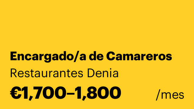 Encargado/a de Camareros
