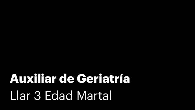 Auxiliar de Geriatría