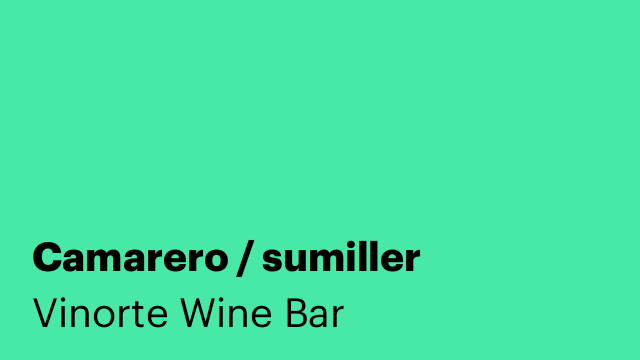 Camarero / sumiller