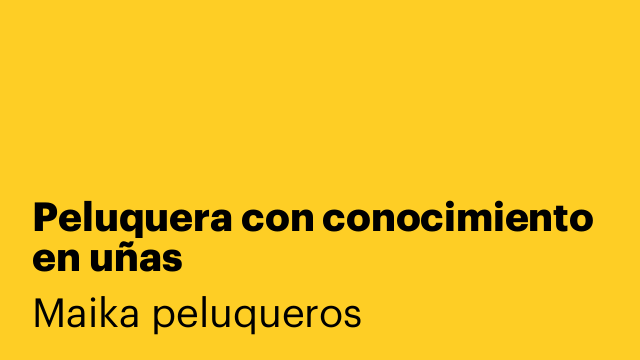 Peluquera con conocimiento en uñas