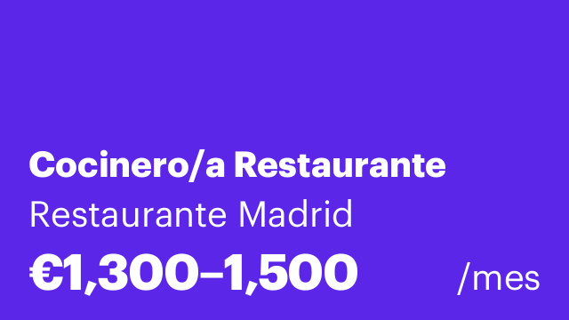 Cocinero/a Restaurante