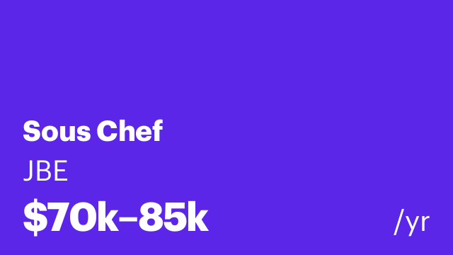 Sous Chef