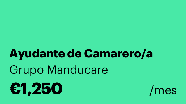 Ayudante de Camarero/a