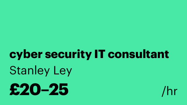 cyber security IT consultant