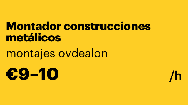 Montador construcciones metálicos