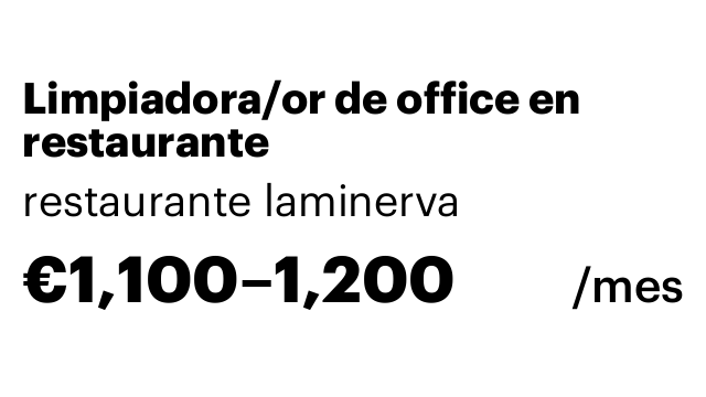 Limpiadora/or de office en restaurante
