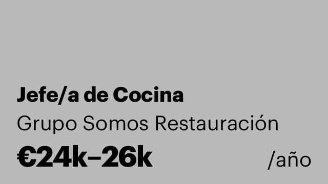 Jefe/a de Cocina