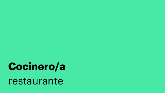 Cocinero/a