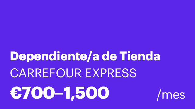 Dependiente/a de Tienda