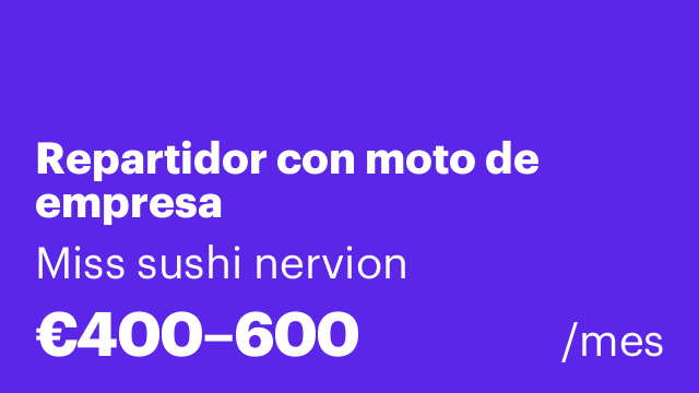 Repartidor con moto de empresa