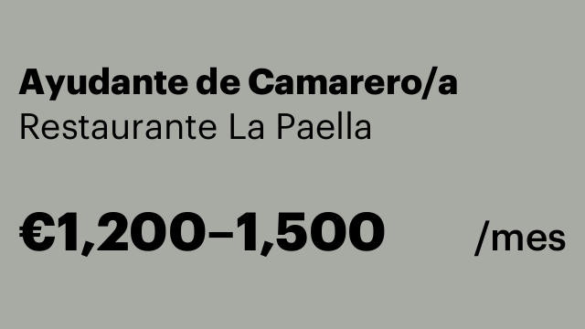 Ayudante de Camarero/a