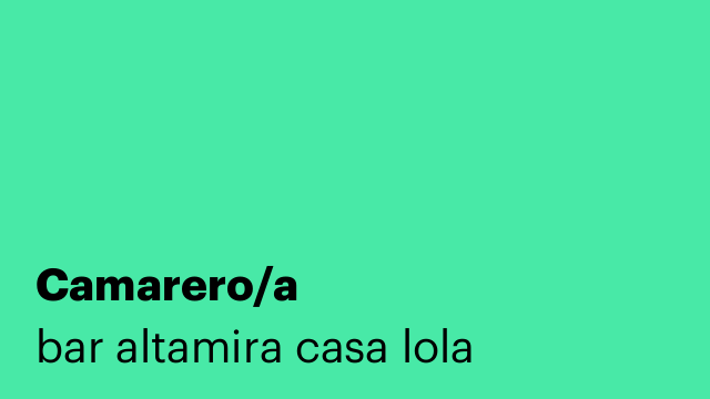 Camarero/a