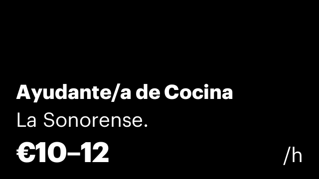 Ayudante/a de Cocina