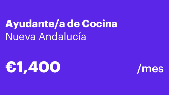 Ayudante/a de Cocina