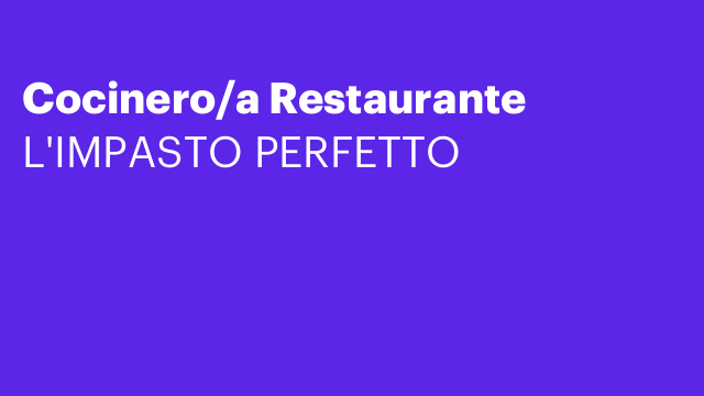 Cocinero/a Restaurante