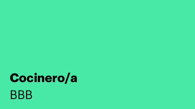 Cocinero/a