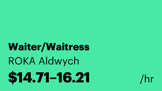 Waiter/Waitress