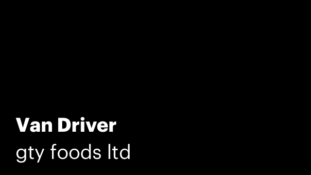 Van Driver