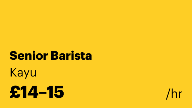 Senior Barista