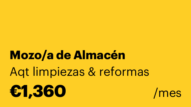 Mozo/a de Almacén
