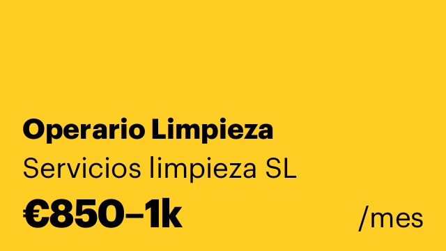 Operario Limpieza