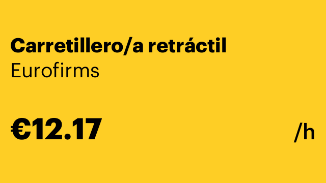 Carretillero/a retráctil