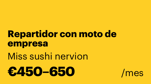 Repartidor con moto de empresa