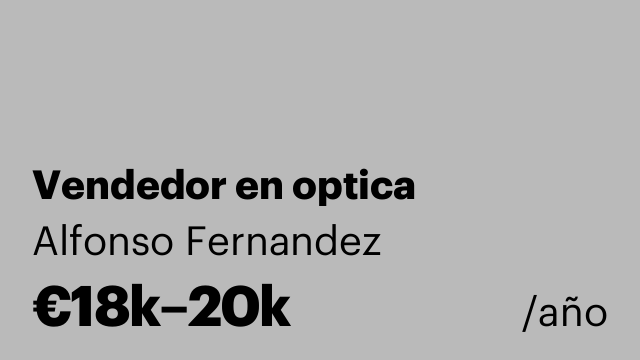 Vendedor en optica
