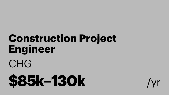 Construction Project Engineer