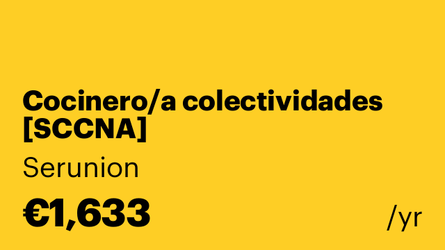 Cocinero/a colectividades [SCCNA]