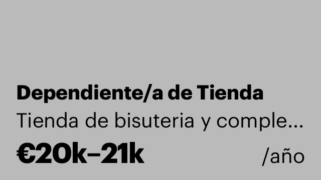 Dependiente/a de Tienda