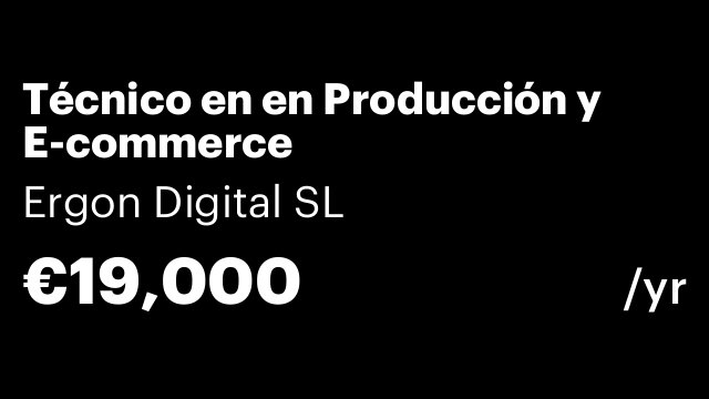 Técnico en en Producción y E-commerce
