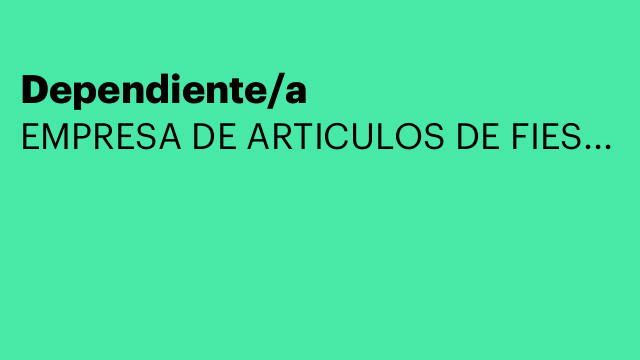 Dependiente/a