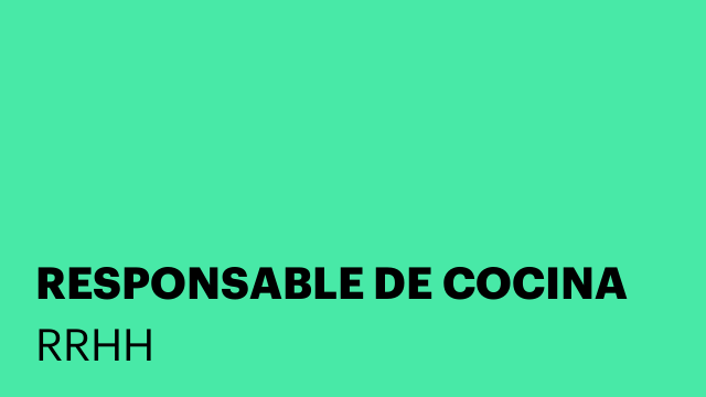 RESPONSABLE DE COCINA