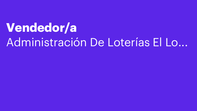 Vendedor/a