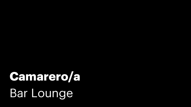 Camarero/a