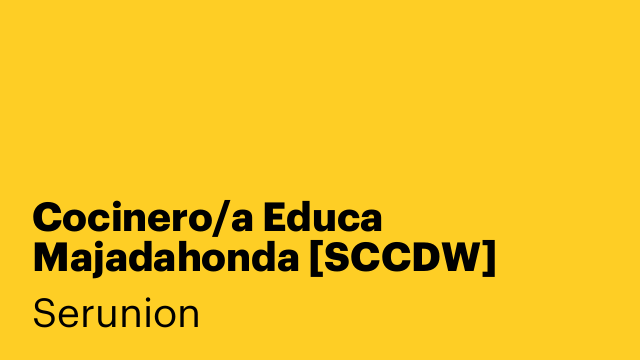 Cocinero/a Educa Majadahonda [SCCDW]