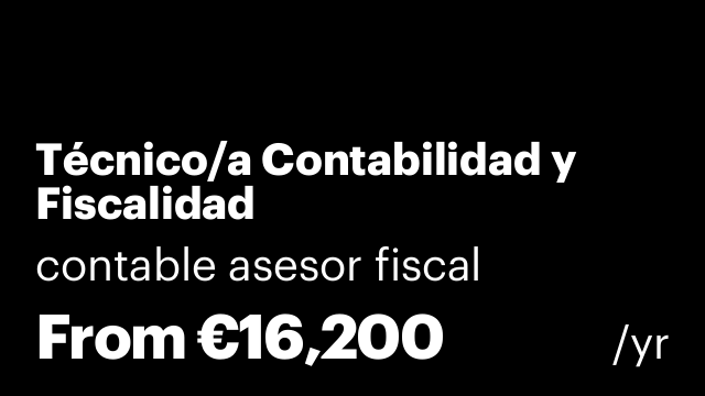 Técnico/a Contabilidad y Fiscalidad
