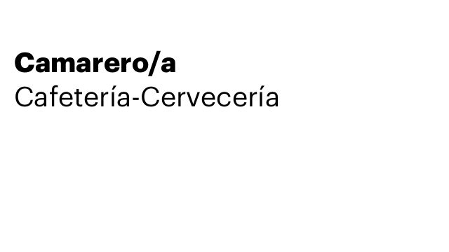 Camarero/a