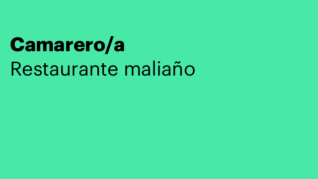 Camarero/a