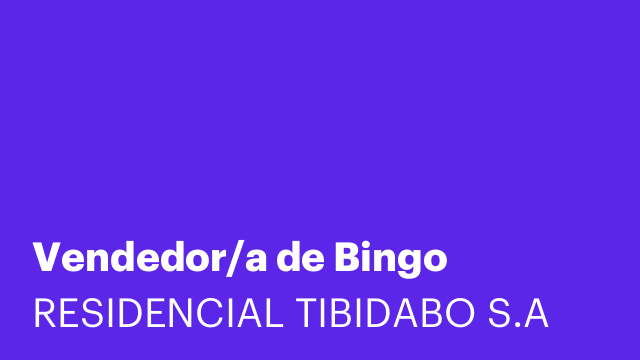 Vendedor/a de Bingo