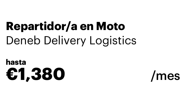 Repartidor/a en Moto