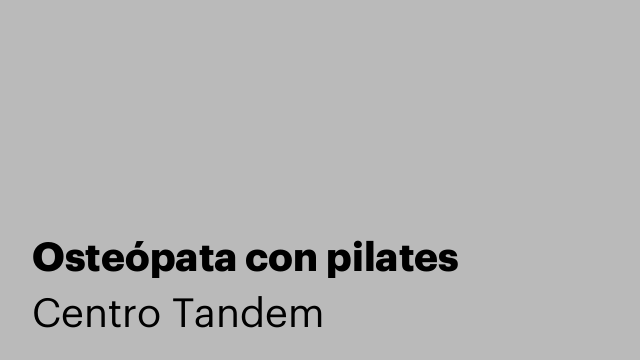 Osteópata con pilates