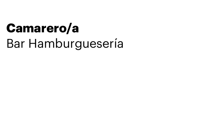 Camarero/a