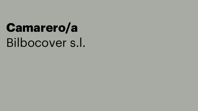 Camarero/a