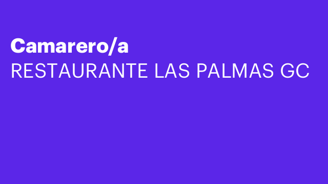 Camarero/a