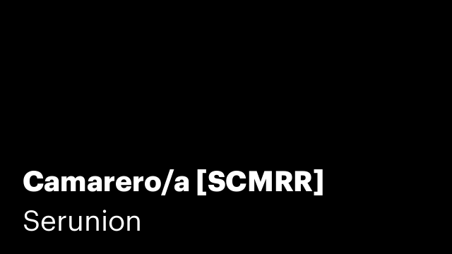 Camarero/a [SCMRR]