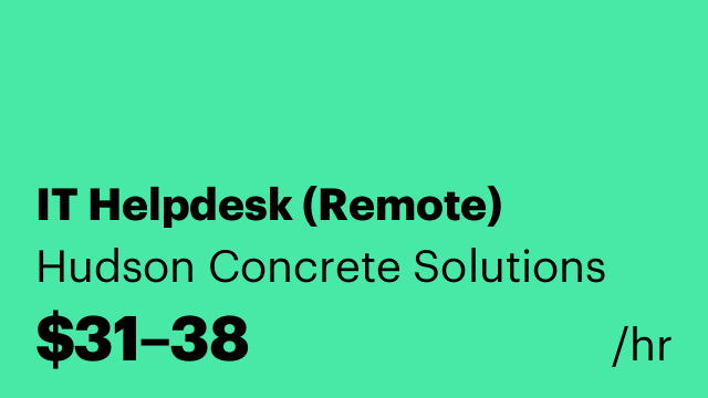 IT Helpdesk (Remote)