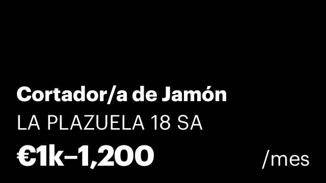 Cortador/a de Jamón