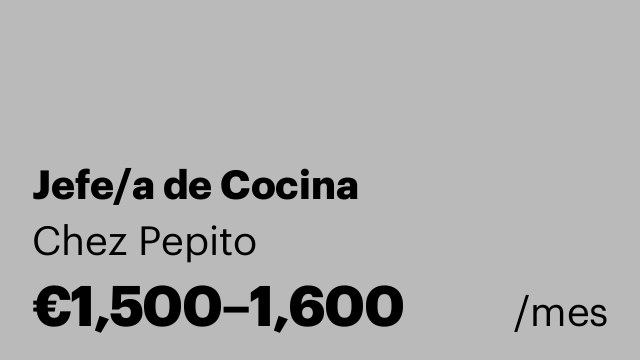 Jefe/a de Cocina